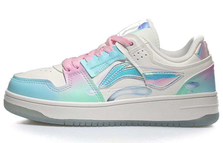 Buy 【訂製球鞋】LiNing李寧 天跡 漸變雲朵 酸性金屬 未來科技感 情人節禮物 休閒 低幫 板鞋 女款 鐳射粉