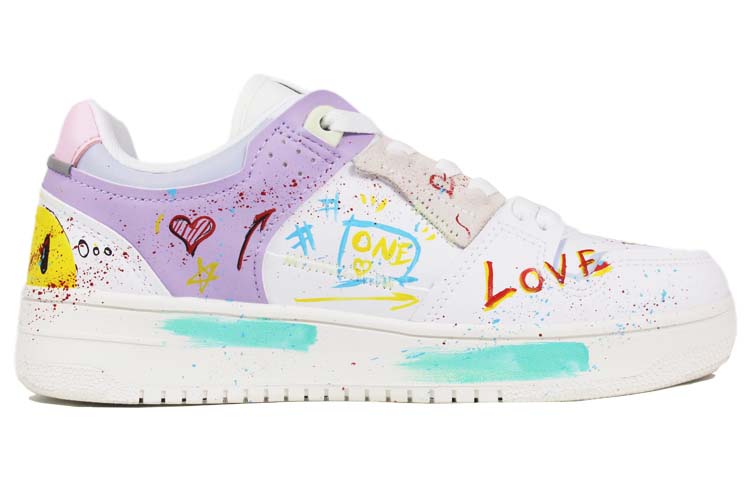 Order (W) 李寧 WoW グラフィティスマイリー (Ríníngu WoW Gurafiti Sumairī) AGCP362-12(TeamJ-女款手绘涂鸦)