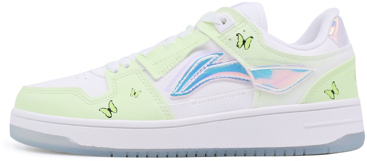 custom-shoes-women-li-ning-way-of-wade-hand-painted-butterfly-matcha-green