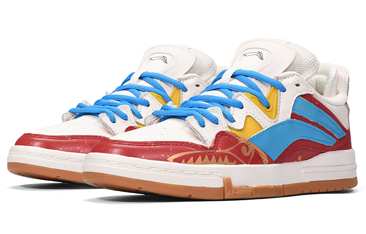 Lookbook 【定制球鞋】 LiNing 李寧 惟吾 家鄉的中國年 灑金 福虎 特殊鞋盒 低幫 板鞋 女款 紅金藍