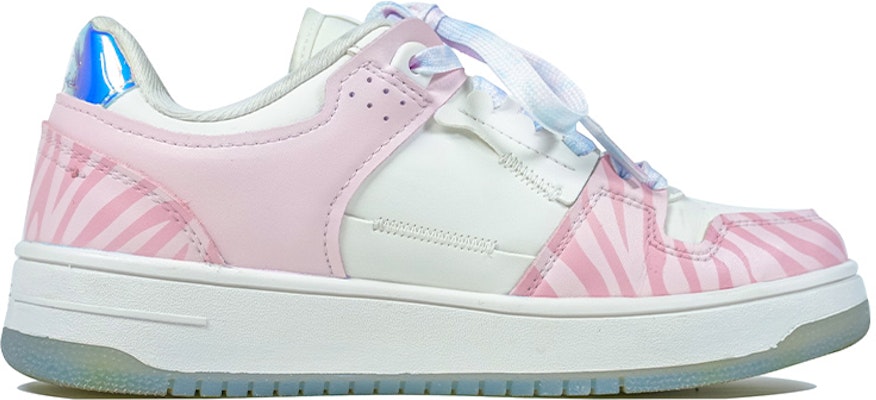 【定製球鞋】 LiNing李寧 天跡 玖製 鐳射 斑馬 粉條紋 低幫 板鞋 女款 粉色 Order 【定製球鞋】 LiNing李寧 天跡 玖製 鐳射 斑馬 粉條紋 低幫 板鞋 女款 粉色