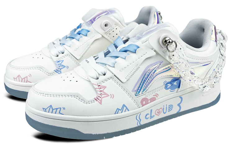 Lookbook (W) 리닝 웨이드 '레이저 체인 그라데이션 블루' 커스텀 슈즈 AGCP362-8(Team叁-女款镭射链条)