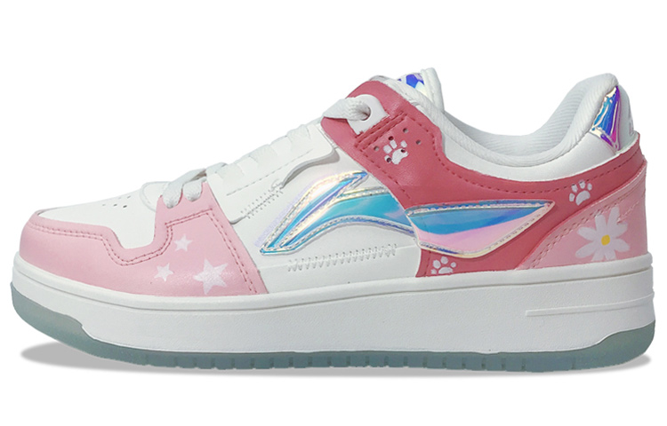 Sizing 【定制球鞋】 LiNing李寧 天跡 love 漸變粉 可愛風 甜美 低幫 板鞋 女款 粉色