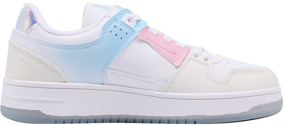 【定制球鞋】LiNing李寧 天跡 低幫 馬卡龍小貓 卡其拼色 板鞋 女款 藍粉 Order 【定制球鞋】LiNing李寧 天跡 低幫 馬卡龍小貓 卡其拼色 板鞋 女款 藍粉