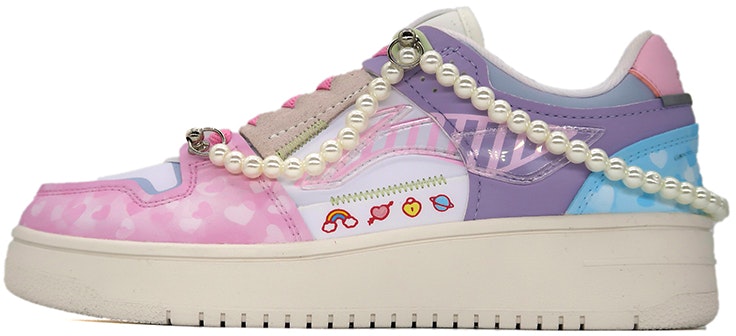 custom-shoes-women-li-ning-way-of-wade-pearl-necklace-pink-blue-tie-dye