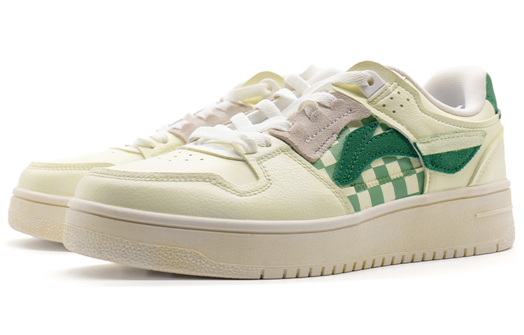 Lookbook 【定制球鞋】 LiNing李寧 天跡 復古主題 田園回憶 低幫 板鞋 女款 白綠