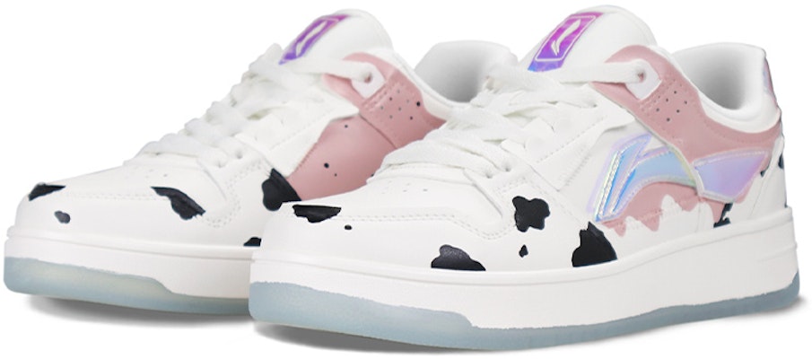 【定製球鞋】 LiNing李寧 天跡 鐳射 復古奶牛 流淌 可愛氛圍 手繪噴繪 落櫻粉 情人節禮物 休閒 低幫 板鞋 女款 白粉 Lookbook 【定製球鞋】 LiNing李寧 天跡 鐳射 復古奶牛 流淌 可愛氛圍 手繪噴繪 落櫻粉 情人節禮物 休閒 低幫 板鞋 女款 白粉