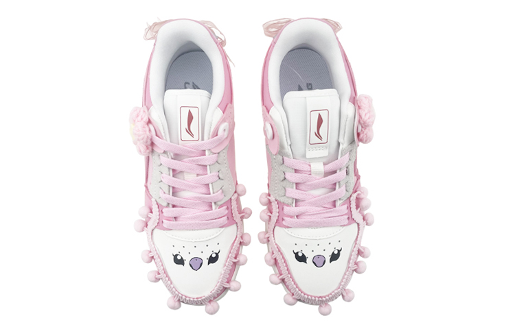 Shop (W) [Sepatu Kustom] Li-Ning Way of Wade 'Hari Valentine' AGCP362-7(Team叁-女款毛绒球粉)