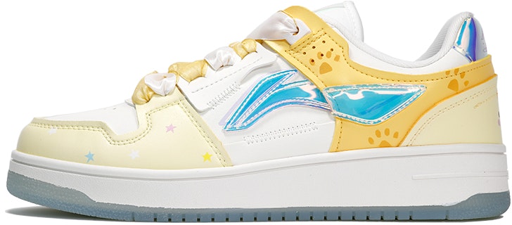 custom-shoes-women-li-ning-way-of-wade-low-top-yellow-ribbon-hearts-polka-dot-smile