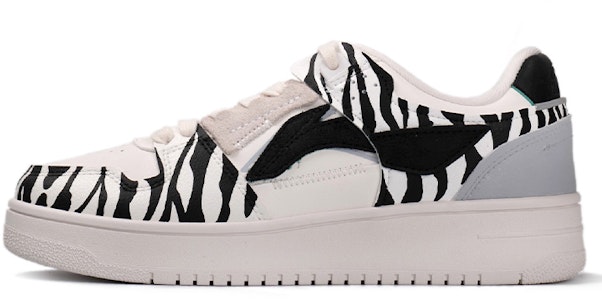 【定制球鞋】LiNing李寧 天跡 復古主題 斑馬 低幫 板鞋 女款 黑白 Buy 【定制球鞋】LiNing李寧 天跡 復古主題 斑馬 低幫 板鞋 女款 黑白