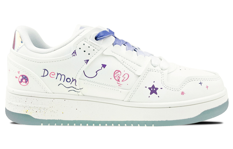 Order (W) Zapatillas Li-Ning Way of Wade 'Blanco Púrpura' - Estilo Graffiti AGCP362-8(Team叁-女款涂鸦库洛米手绘白紫)