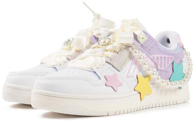 (W) Sepatu Kustom Li-Ning Wade Low 'Spring Walk - Macaron Vintage dengan Pesona Mutiara' AGCP362-12(TeamP-女款复古珍珠白紫) Lookbook (W) Sepatu Kustom Li-Ning Wade Low 'Spring Walk - Macaron Vintage dengan Pesona Mutiara' AGCP362-12(TeamP-女款复古珍珠白紫)