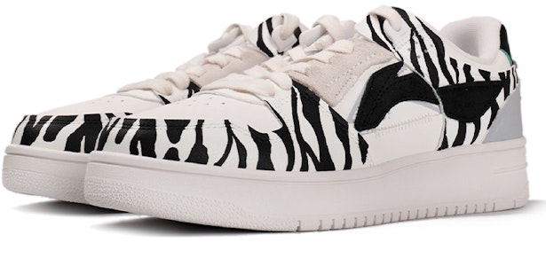 【定制球鞋】LiNing李寧 天跡 復古主題 斑馬 低幫 板鞋 女款 黑白 Lookbook 【定制球鞋】LiNing李寧 天跡 復古主題 斑馬 低幫 板鞋 女款 黑白