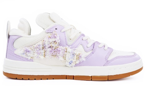 【定制球鞋】LiNing李寧 惟吾 PRO 小香風 貼布 簡約 低幫 板鞋 女款 白紫 Order 【定制球鞋】LiNing李寧 惟吾 PRO 小香風 貼布 簡約 低幫 板鞋 女款 白紫