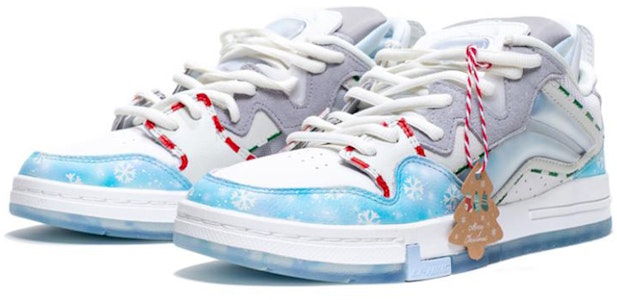 【定製球鞋】 LiNing李寧 惟吾 PRO 潮流舒適軟彈 SHOEME 聖誕節 雪花 糖果 冰雪奇緣 特殊鞋盒 低幫 板鞋 女款 藍白 Shop 【定製球鞋】 LiNing李寧 惟吾 PRO 潮流舒適軟彈 SHOEME 聖誕節 雪花 糖果 冰雪奇緣 特殊鞋盒 低幫 板鞋 女款 藍白