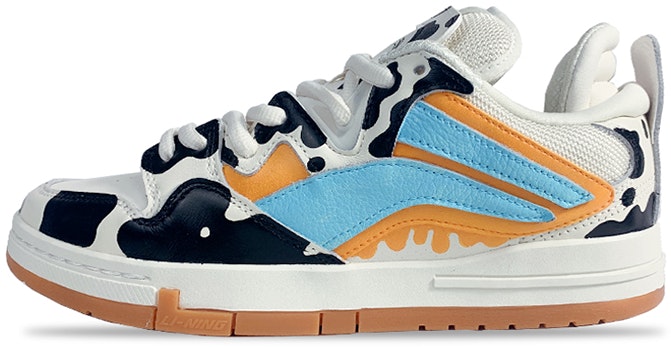 custom-shoes-women-li-ning-weiwu-pro-cow-print-black-yellow-blue