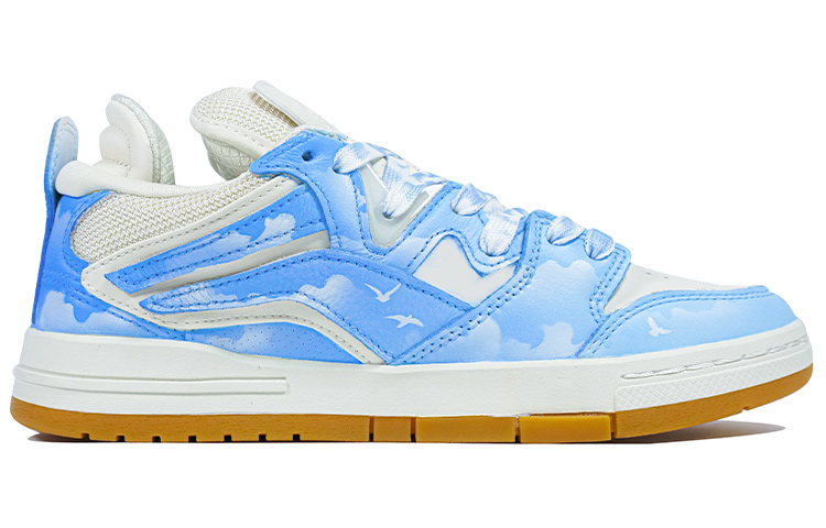 Order (W) [Kasut Custom] Li-Ning Weiwu Pro 'Langit Biru Romantik Magpie Gradasi' AETR006-1(Team陆-浪漫蓝天云层飞鸟渐变)