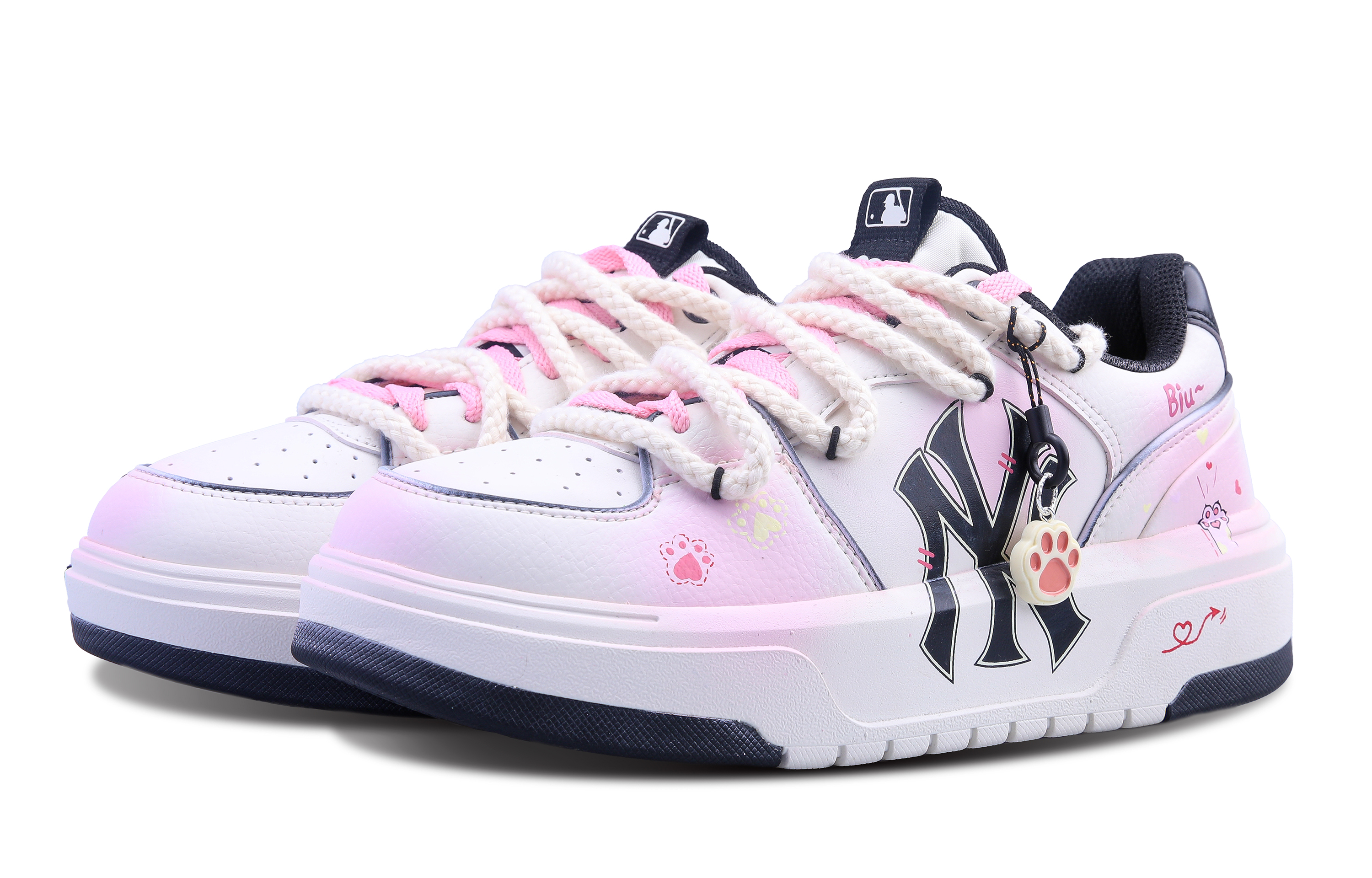 [Custom Shoes] (W) MLB Custom Sneakers Low 'Pink Sweetheart Cat Paw' 圖 4