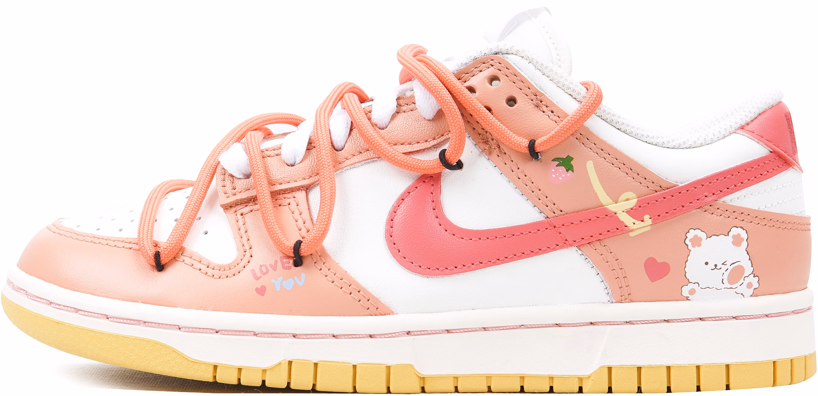custom-shoes-women-nike-3-lab-x-dunk-low-peach-pink-heart-graffiti