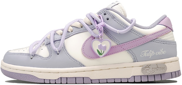 custom-shoes-women-nike-x-dunk-low-tulip-monet-purple