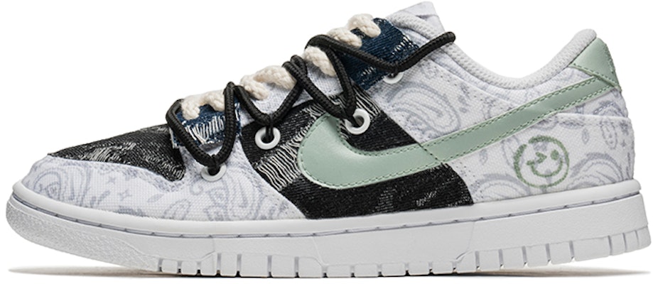 (W) 나이키 야학제작 x 덩크 로우 '페이즐리 데님 화이트-그린' DJ9955-100(TeamB-女款笑脸白蓝B-BOX) Buy (W) 나이키 야학제작 x 덩크 로우 '페이즐리 데님 화이트-그린' DJ9955-100(TeamB-女款笑脸白蓝B-BOX)