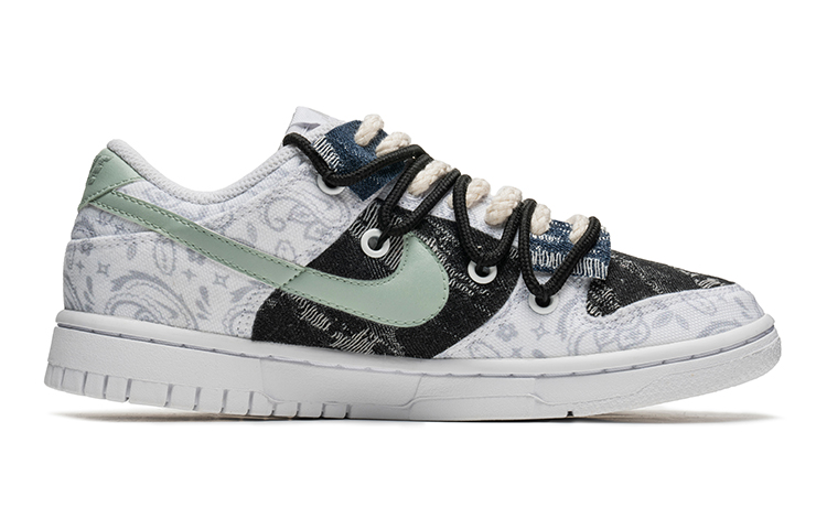 Order (W) 나이키 야학제작 x 덩크 로우 '페이즐리 데님 화이트-그린' DJ9955-100(TeamB-女款笑脸白蓝B-BOX)