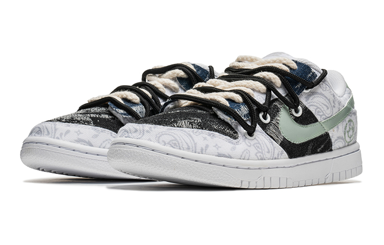 Lookbook (W) 나이키 야학제작 x 덩크 로우 '페이즐리 데님 화이트-그린' DJ9955-100(TeamB-女款笑脸白蓝B-BOX)