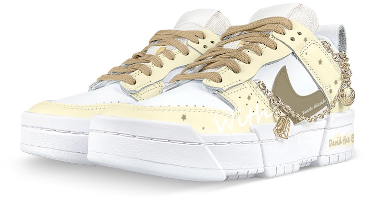 (W) ナイキ玩鞋×ダンクDisrupt 白黄 ベアブリックカスタム DO5219-111(Team叁-女款D元气熊大卫) Lookbook (W) ナイキ玩鞋×ダンクDisrupt 白黄 ベアブリックカスタム DO5219-111(Team叁-女款D元气熊大卫)