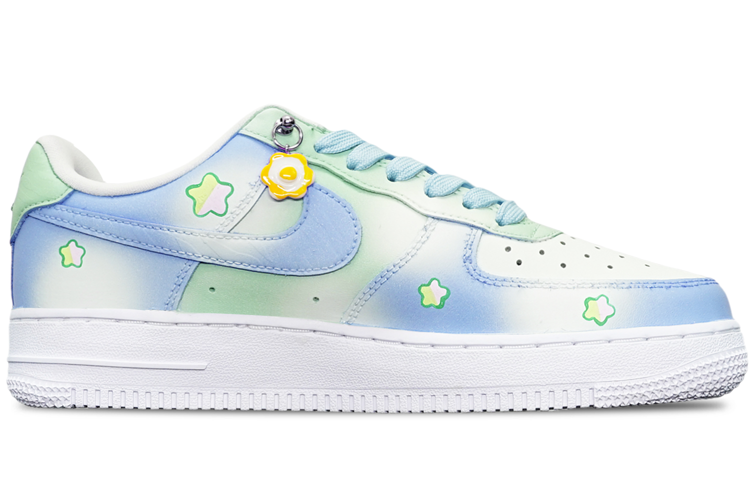 Order (W) [Sepatu Kustom] Nike Air Force 1 '07 'Es Krim Blueberry Matcha' DD8959-108(TeamT-冰淇淋蓝绿白S-BOX)