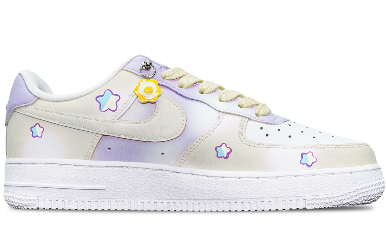 Order (W) 【定制鞋款】耐克空军1代'07款 '奶油芋头冰淇淋' DD8959-108(TeamT-冰淇淋米紫白S-BOX)