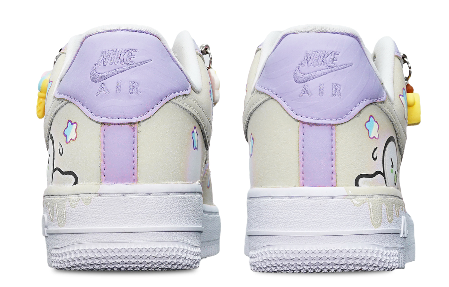 Shop (W) 【定制鞋款】耐克空军1代'07款 '奶油芋头冰淇淋' DD8959-108(TeamT-冰淇淋米紫白S-BOX)