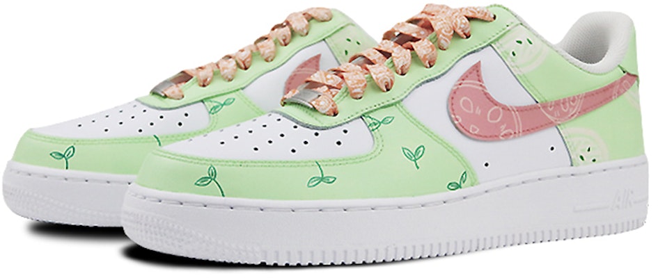【定制球鞋】 Nike Air Force 1’07 西湖龍井 片兒川 桂花蓮藕 杭州限定 防滑耐磨 低幫 板鞋 女款 橙白綠 Lookbook 【定制球鞋】 Nike Air Force 1’07 西湖龍井 片兒川 桂花蓮藕 杭州限定 防滑耐磨 低幫 板鞋 女款 橙白綠