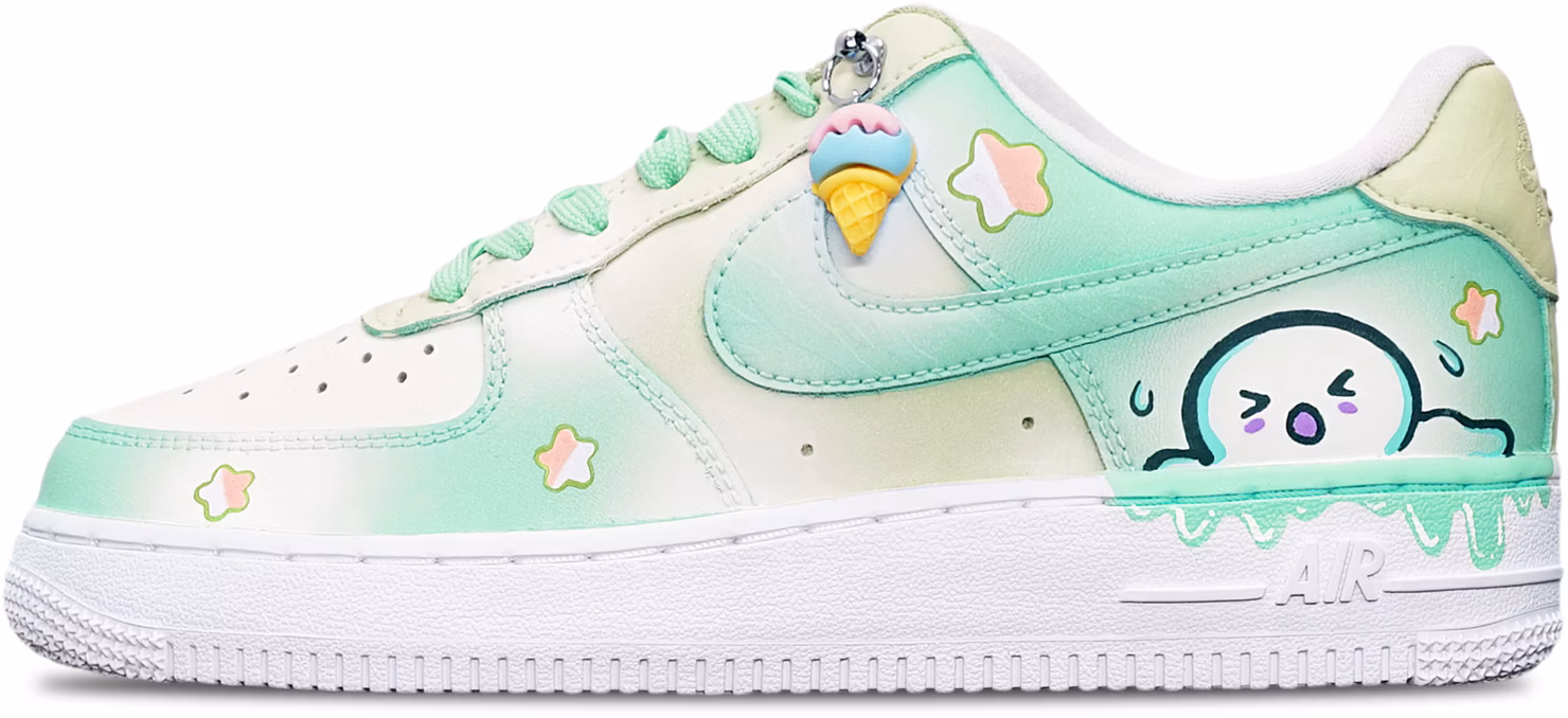 custom-shoes-women-nike-air-force-1-07-matcha-cream-ice-cream