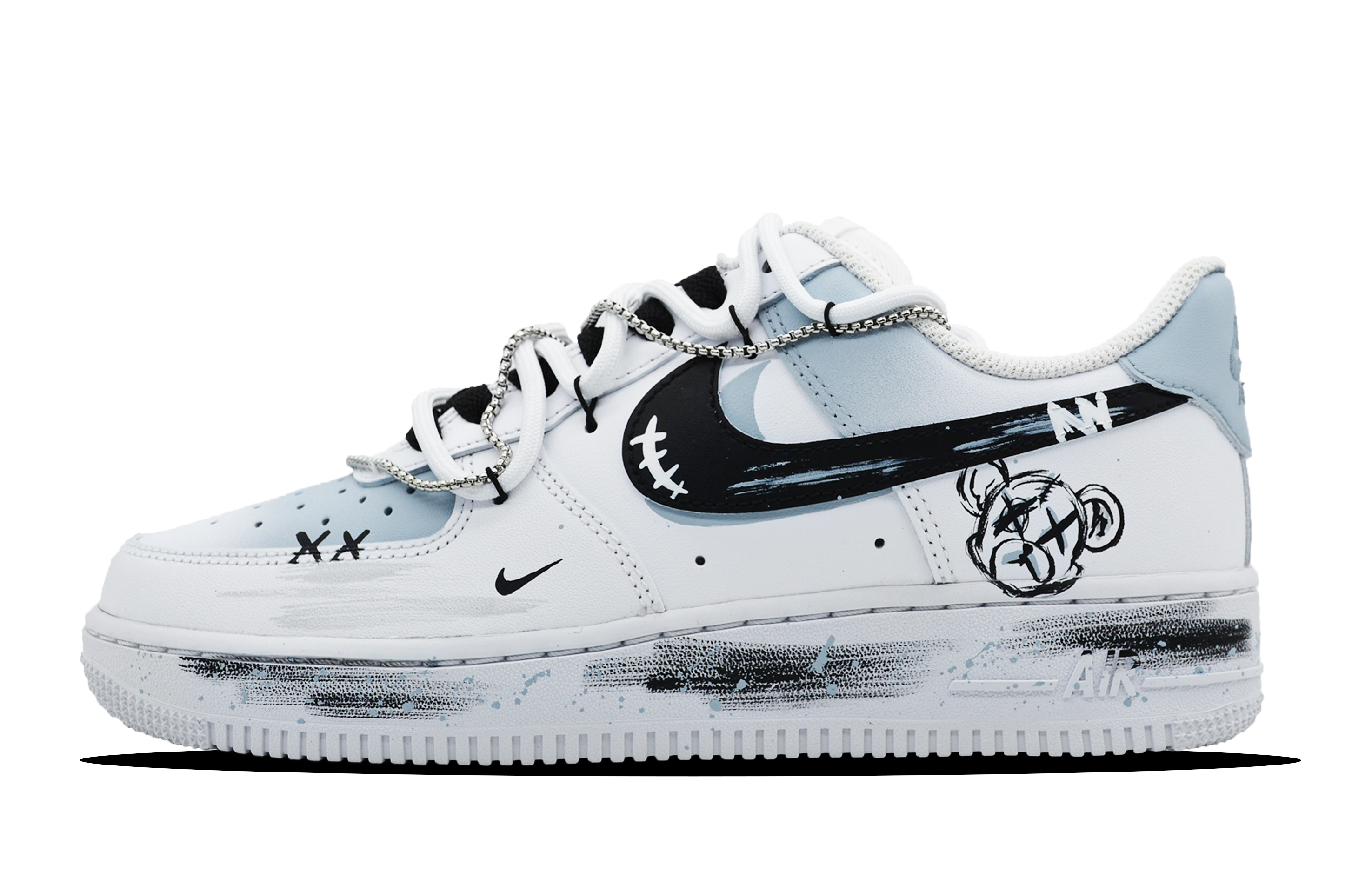 [Custom Shoes] (W) Nike Air Force 1 '07 Low 'Graffiti Bear Gradient Deconstructed Vintage'