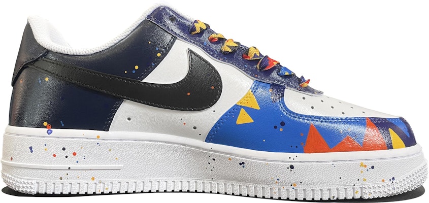 (W) 【カスタムシューズ】(レディース) ナイキ エアフォース1 '07 ロー '幾何学的グラフィティ' DD8959-100(TeamD-女款几何涂鸦手绘彩绘蓝黑) Order (W) 【カスタムシューズ】(レディース) ナイキ エアフォース1 '07 ロー '幾何学的グラフィティ' DD8959-100(TeamD-女款几何涂鸦手绘彩绘蓝黑)