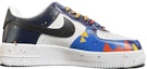 Order (W) 【カスタムシューズ】(レディース) ナイキ エアフォース1 '07 ロー '幾何学的グラフィティ' DD8959-100(TeamD-女款几何涂鸦手绘彩绘蓝黑)
