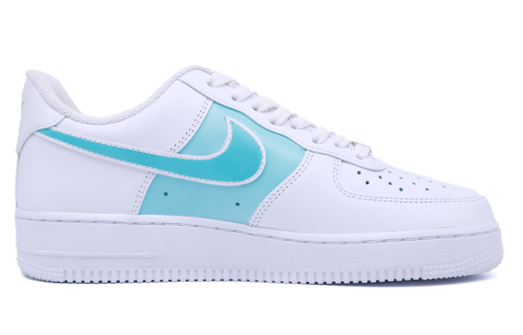 [Custom Shoes] (W) Nike Air Force 1 '07 Low 'Hand-Painted Golden Orchid Gradient - Tiffany Green' 圖 2