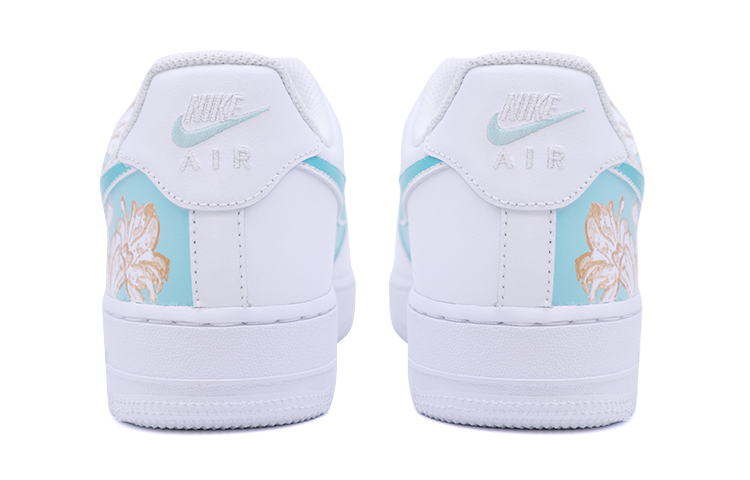[Custom Shoes] (W) Nike Air Force 1 '07 Low 'Hand-Painted Golden Orchid Gradient - Tiffany Green' 圖 4