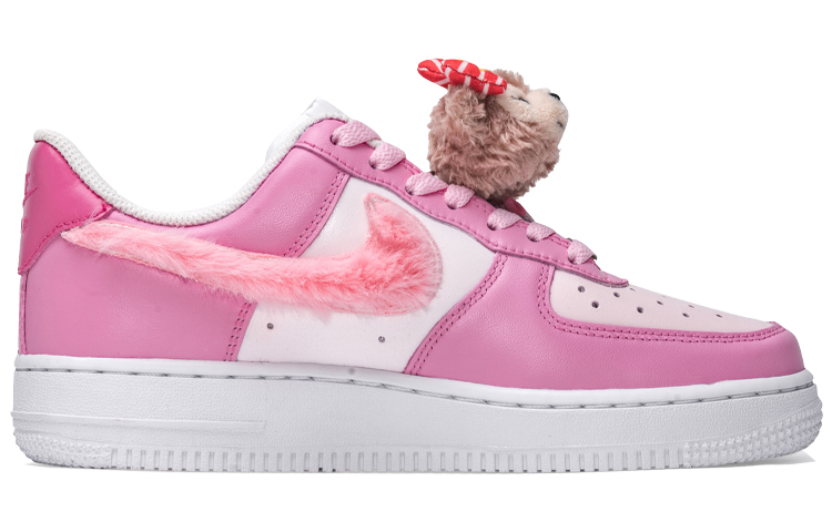 Order (W) 나이키 에어포스 1 '07 로우 '발렌타인 테디베어' 315115-112(TeamB-情人节小熊毛绒钩白粉)