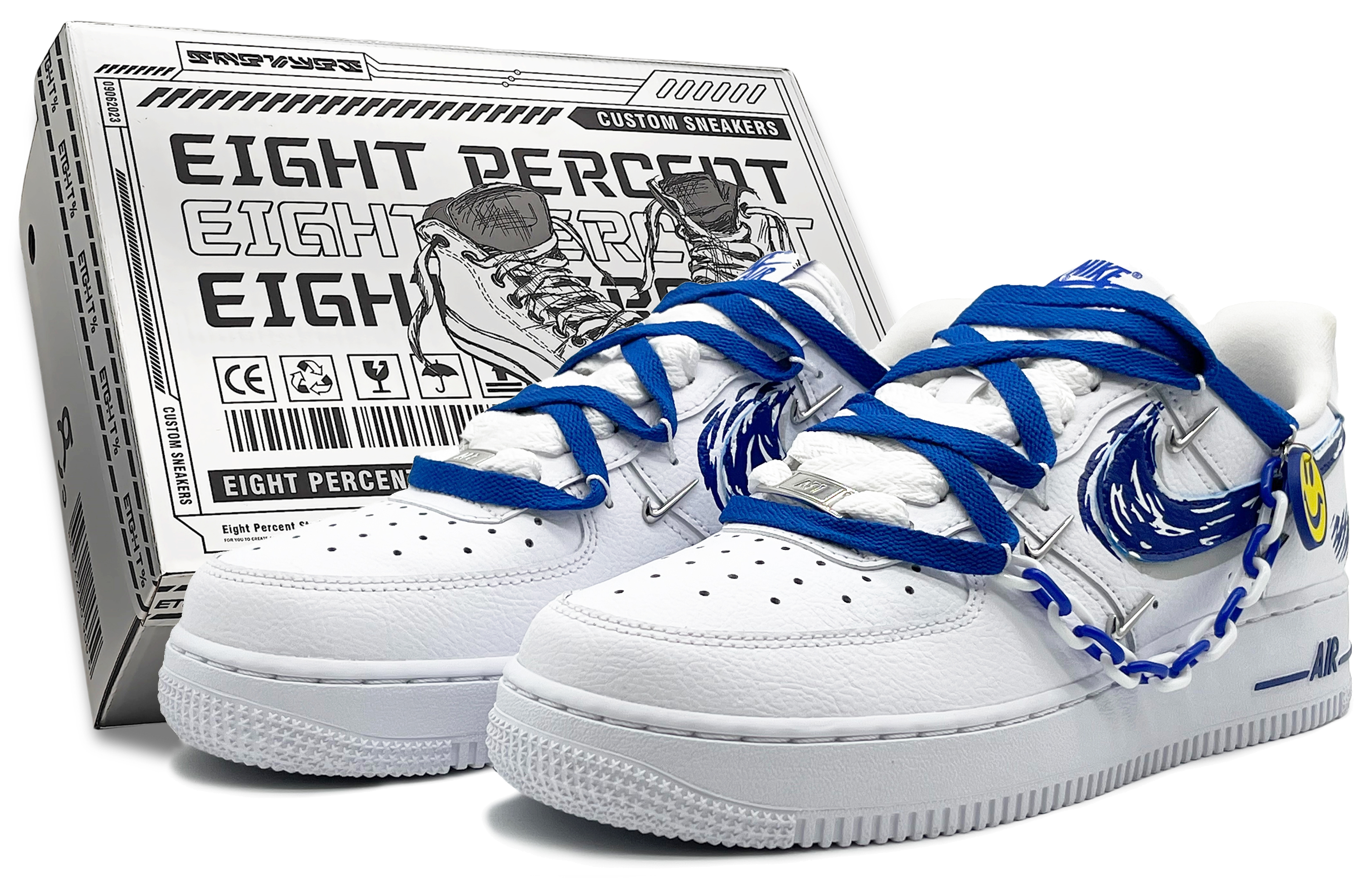 Buy (W) [定制鞋] 耐克空军一号 '07 LX '铬奢华' CT1990-100(Team131-smile-SBOX)