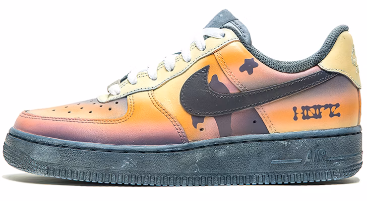 【客製化運動鞋】Nike Air Force 1 空軍一號 野鶴製造 印象日落風主題 漸變 抽象畫 低筒休閒板鞋 女款 黑橘 Buy 【客製化運動鞋】Nike Air Force 1 空軍一號 野鶴製造 印象日落風主題 漸變 抽象畫 低筒休閒板鞋 女款 黑橘