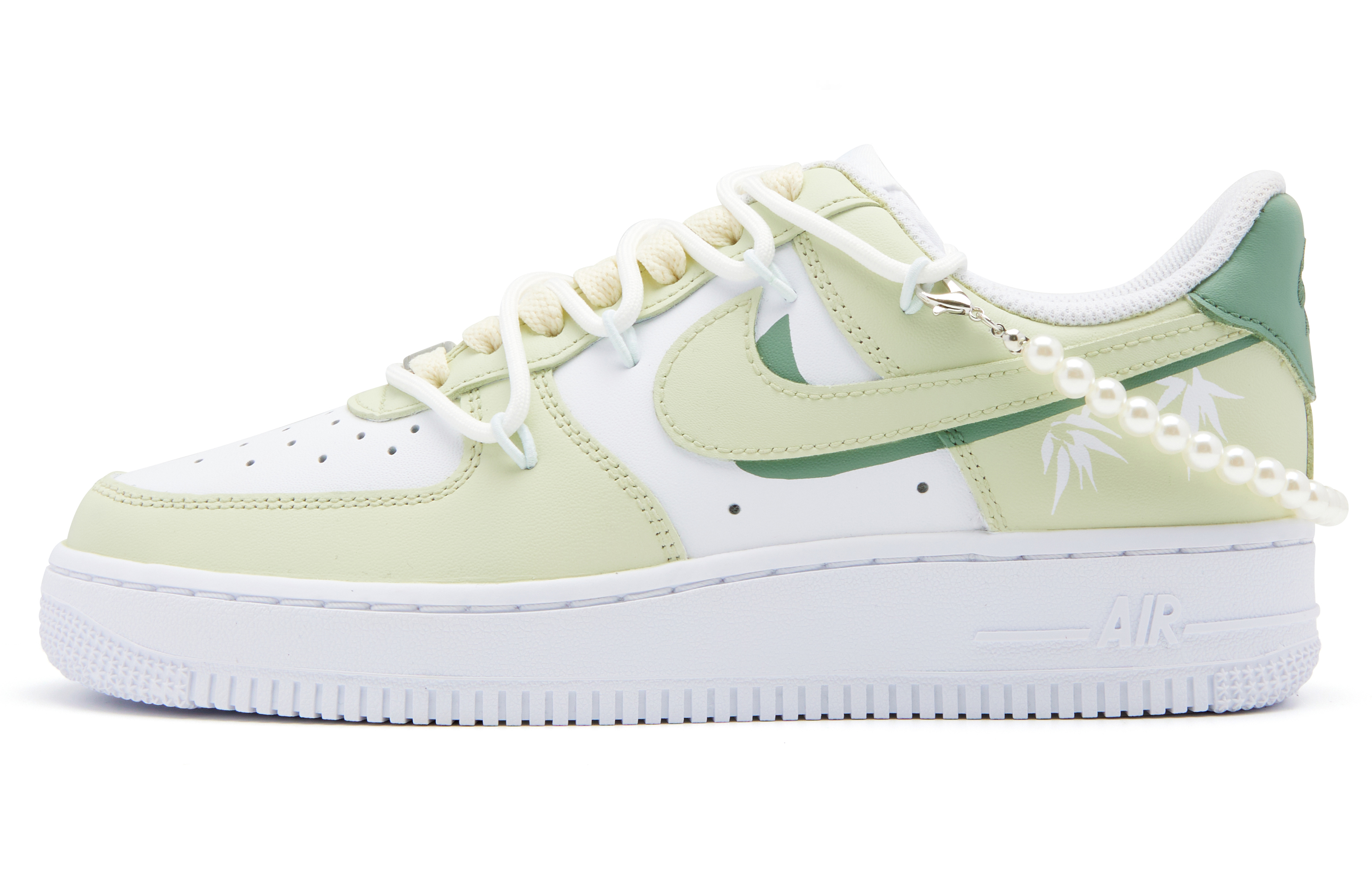Buy (W) [Zapatos Personalizados] Nike Air Force 1 'Blanco-Perla Verde' DD8959-100(Team44-竹抚风)