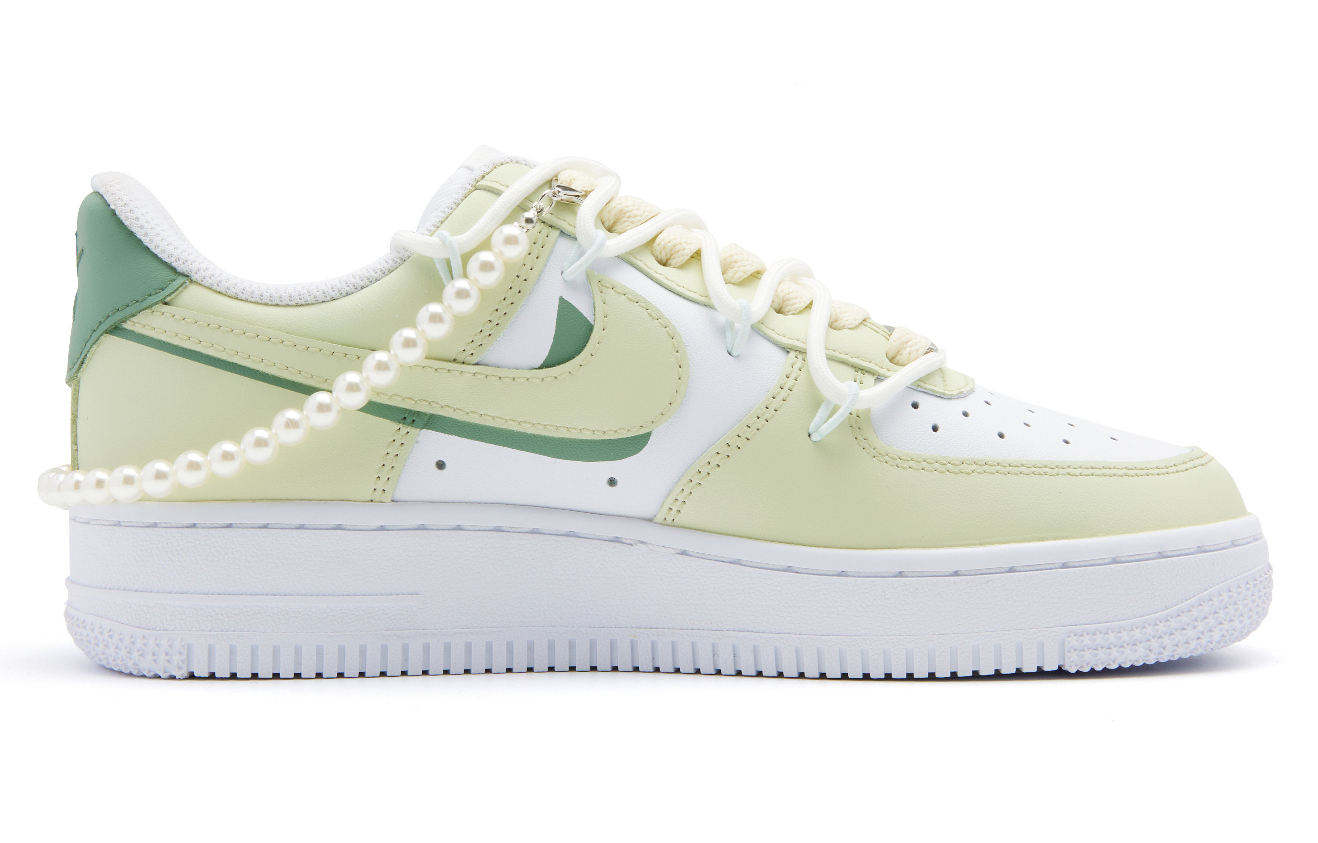 Lookbook (W) [Zapatos Personalizados] Nike Air Force 1 'Blanco-Perla Verde' DD8959-100(Team44-竹抚风)