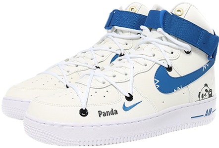 (W) 나이키 에어포스1 하이 '귀여운 판다 화이트 블루' (78 characters) DQ7584-100(Team10--可爱熊猫QD) Lookbook (W) 나이키 에어포스1 하이 '귀여운 판다 화이트 블루' (78 characters) DQ7584-100(Team10--可爱熊猫QD)
