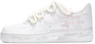 Buy 【客製球鞋】 Nike Air Force 1 Low 嘻哈街頭 潑墨塗鴉 麻繩解構 千禧辣妹 高筒 板鞋 女款 白