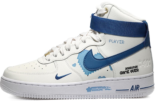 (W) 나이키 에어포스1 하이 '픽셀 하트 화이트-블루' (커스텀) DQ7584-100(Team10-像素爱心女白蓝QD) Buy (W) 나이키 에어포스1 하이 '픽셀 하트 화이트-블루' (커스텀) DQ7584-100(Team10-像素爱心女白蓝QD)