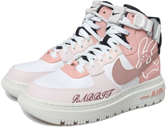 custom-shoes-women-nike-air-force-1-high-utility-2-0-pink-bunny