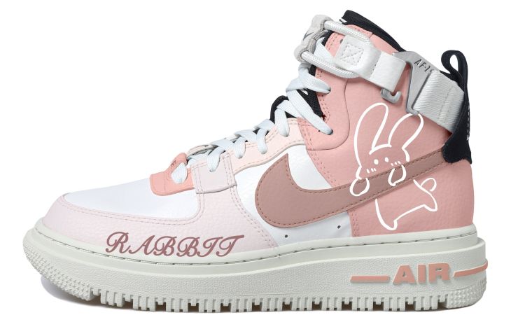 Order (W) [Sepatu Kustom] Nike Air Force 1 High Utility 2.0 'Pink Bunny' DC3584-100(Team拾玖-嫩粉兔S-BOX)