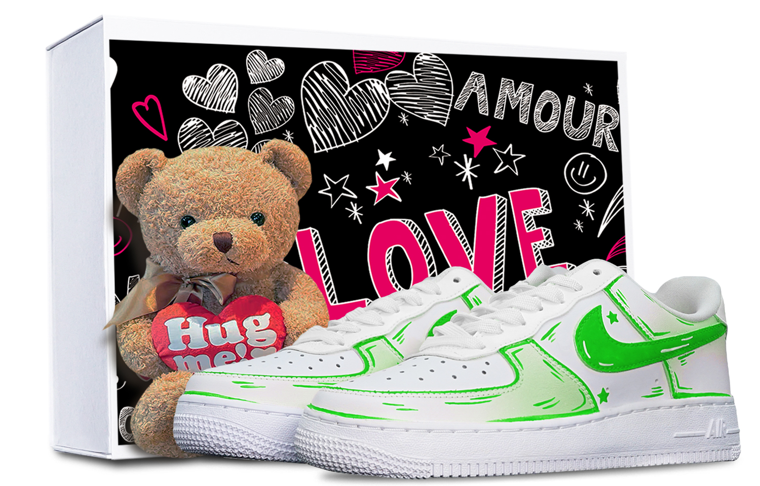 Buy (W) [定制鞋] 耐克空军一号低帮 '07 '苹果绿' DD8959-108-450453