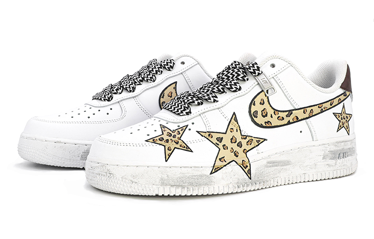 Lookbook (W) [Sepatu Kustom] Nike Air Force 1 Low '07 'Tahun Baru Imlek Motif Macan' DD8959-100(TeamM-女款虎年限定白棕)